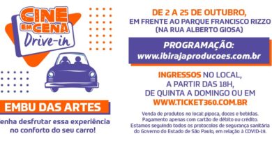 Saudades de um cineminha? Cine Drive-in acontece em Embu das Artes até dia 25 Saudades de um cineminha? Cine Drive-in acontece em Embu das Artes até dia 25