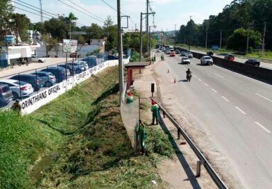 Prefeitura de Taboão da Serra realiza manutenção urbana na Av. Aprígio Bezerra da Silva